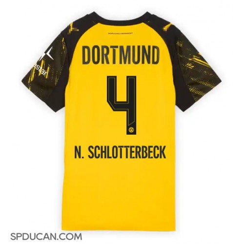 Zenski Nogometni Dres Borussia Dortmund Nico Schlotterbeck #4 Domaci 2025-26 Kratak Rukav